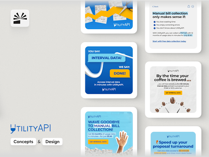 Cover image for Ad Concepts + Designs for UtilityAPI