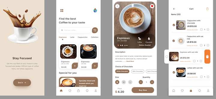 Cover image for Coffee App UI
