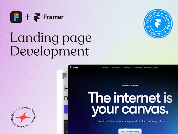 Cover image for Figma to Framer Landing Page (with lottie animation)