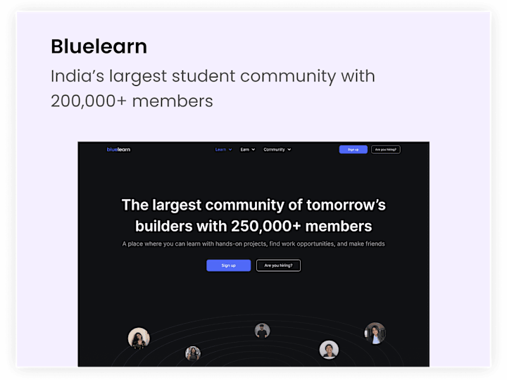 Cover image for Bluelearn website & dashboard design