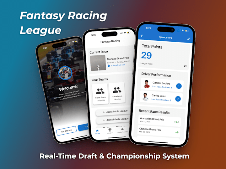 Cover image for Fantasy Racing | Real-Time Draft & Championship System