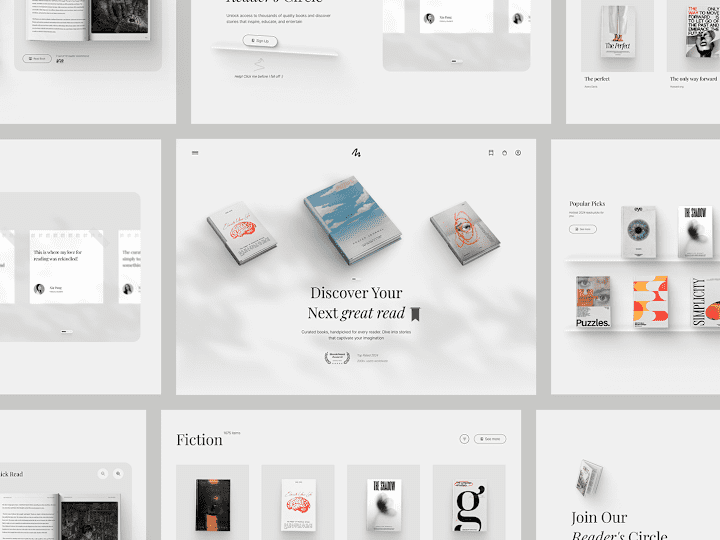 Cover image for Online Bookstore Landing Page UI | Modern SaaS Design :: Behance