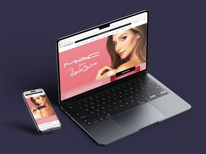 Cover image for MAC Cosmetics landing page design