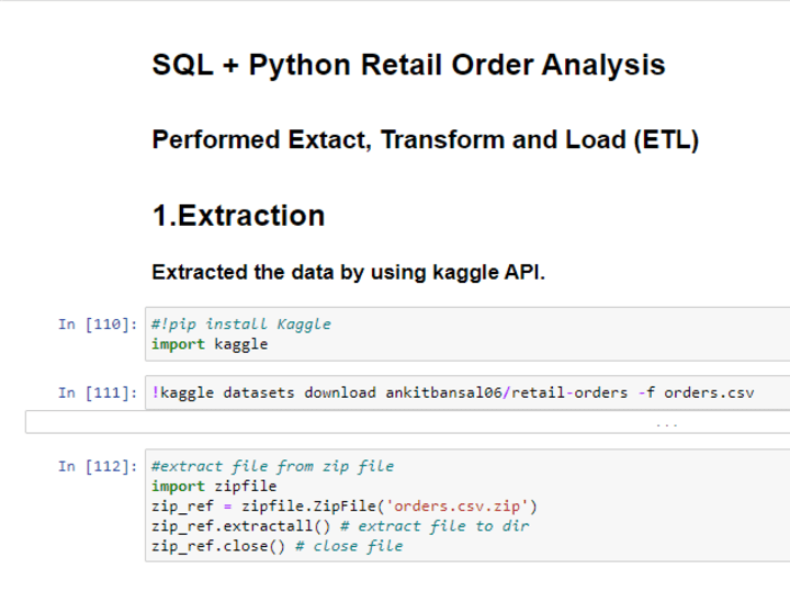 Cover image for Retail Order Analysis in SQL+Python