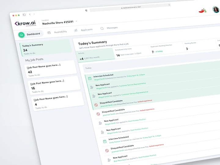 Cover image for AI-Powered Hiring Platform Development for Krow.ai