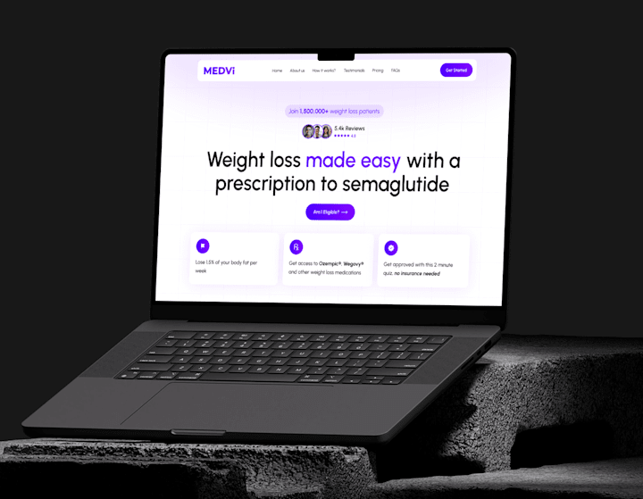 Cover image for 🏥 Medvi Landing Page | 🚶‍♂️ Weight Loss Purpose FIGMA Design