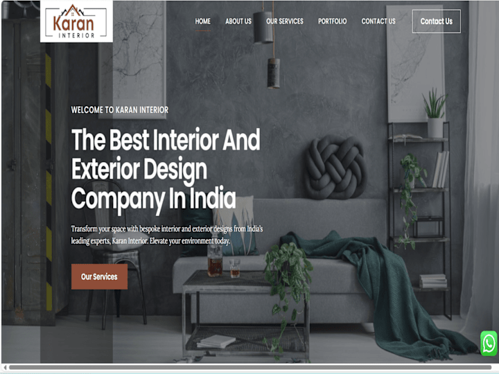 Cover image for Karan Interior Website Design