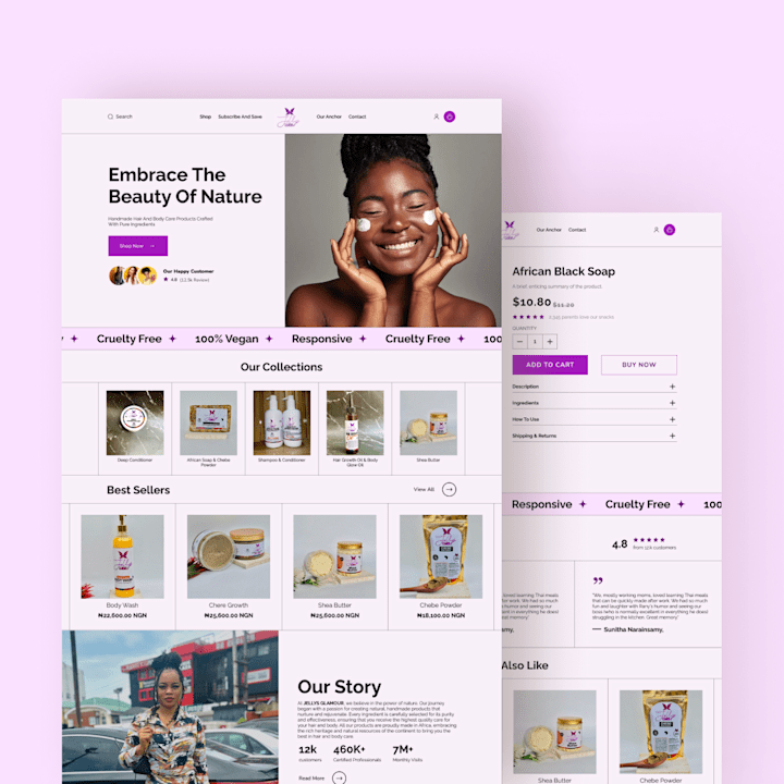 Cover image for Skin care website design