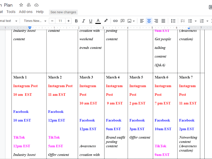 Cover image for I will create a social media content calendar, schedule post 