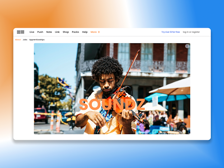 Cover image for About Page for a Modern Music Platform — Soundz