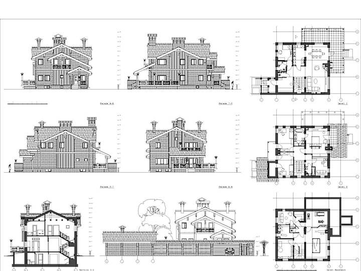 Cover image for draw revit architectural,blueprint ,house, building,plans, secti