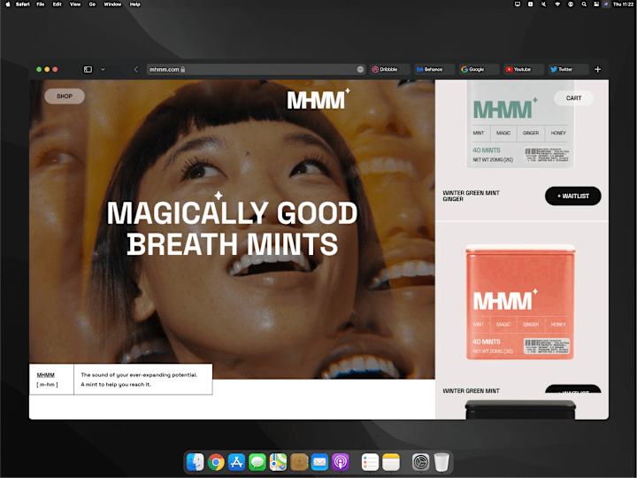 Cover image for Mhmm Mints - E-commerce Landing Page Framer Development