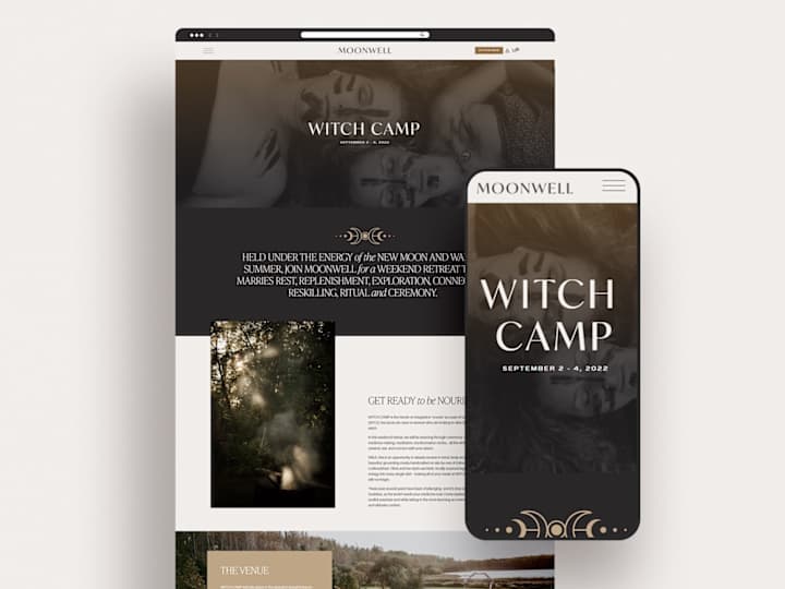 Cover image for MOONWELL Squarespace Website