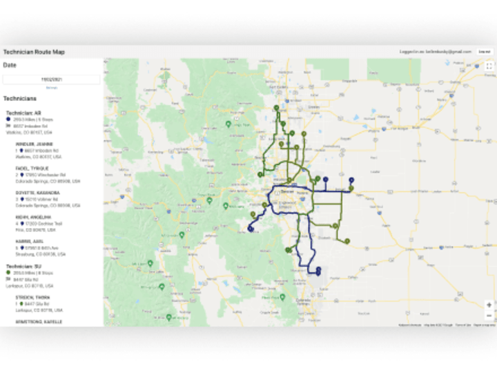 Cover image for Technician Route Map