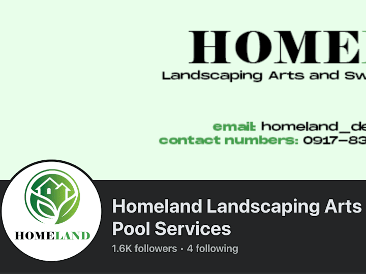 Cover image for Homeland Landscaping Arts and Swimming Pool Services