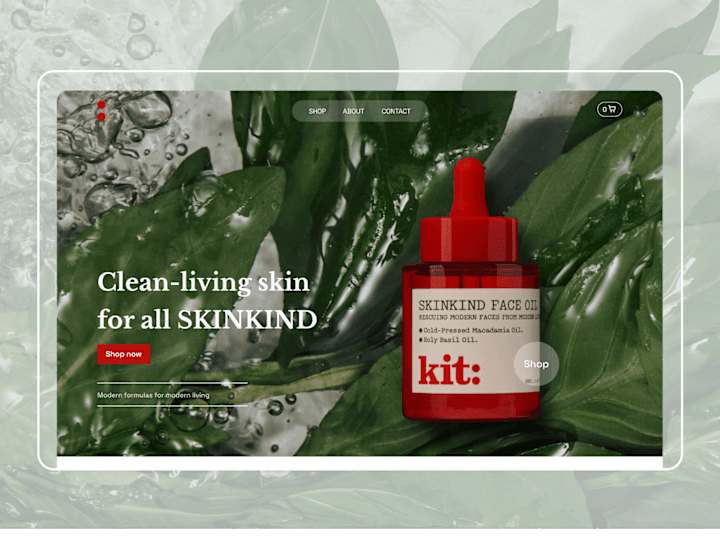 Cover image for Kit - Website Design for a Modern Skincare Brand