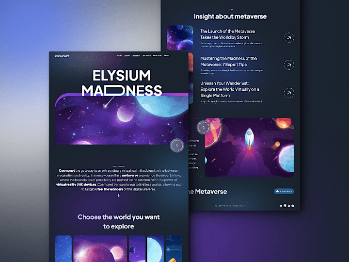Cover image for Cosmonet - A Metaverse Platform on Next.Js & FramerMotion