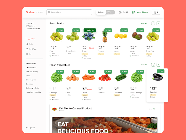 Cover image for Gudam Groceries Store E-Commerce - UI Project