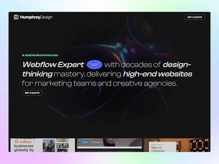 Cover image for Humphrey Design - Webflow Expert