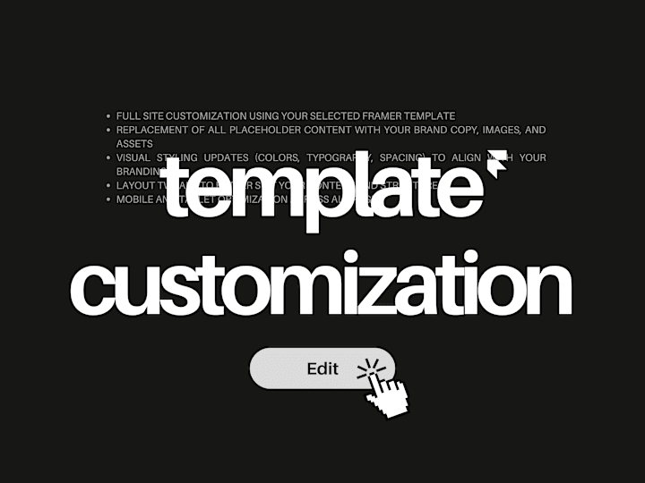 Cover image for Framer Template Customization