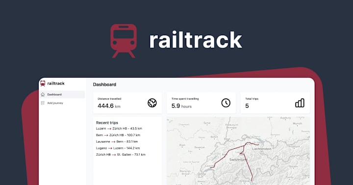 Cover image for Railrack.ch - Track your train journeys in Europe