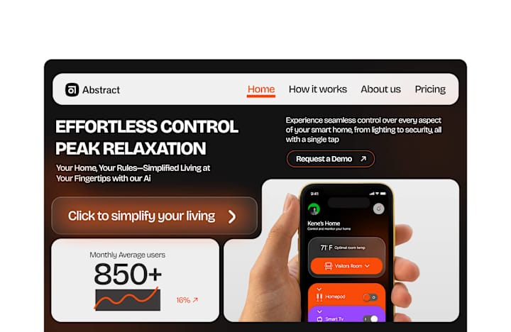 Cover image for SmartHome App Landing Page Design