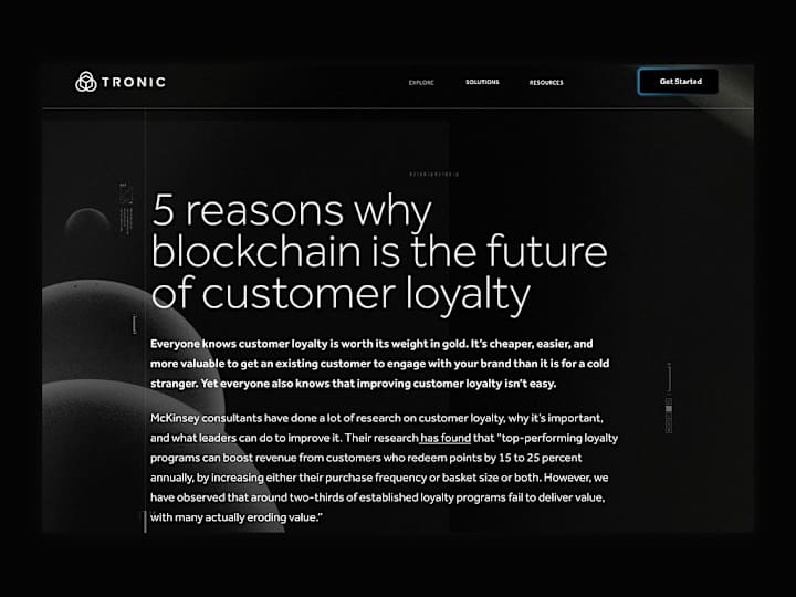 Cover image for Tronic - Web3 Loyalty & Membership Tech