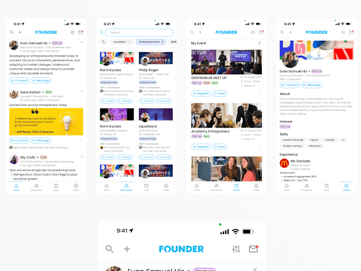 Cover image for Mobile App for Founder Connect and Share