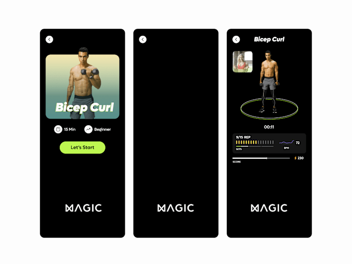 Cover image for Magic – Workout Mirror UI/UX Prototype