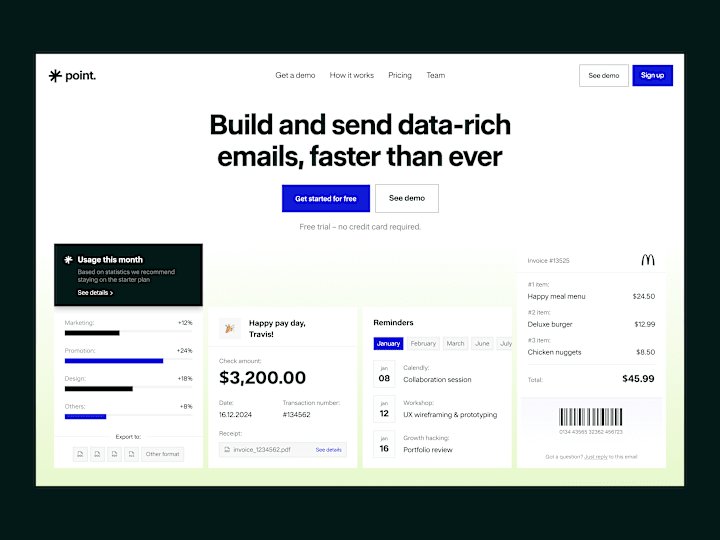Cover image for Email template builder: website, landing page, saas design
