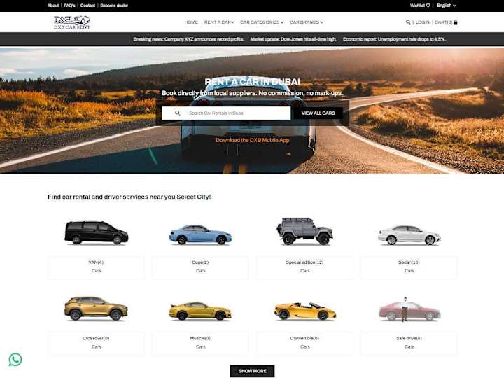 Cover image for DXB car rent