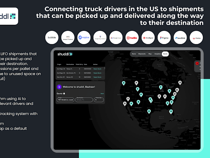 Cover image for shuddl - AI Trucking Platform for US LTL Industry