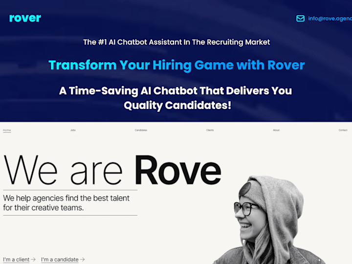 Cover image for AskRover AI Chatbot Landing Page