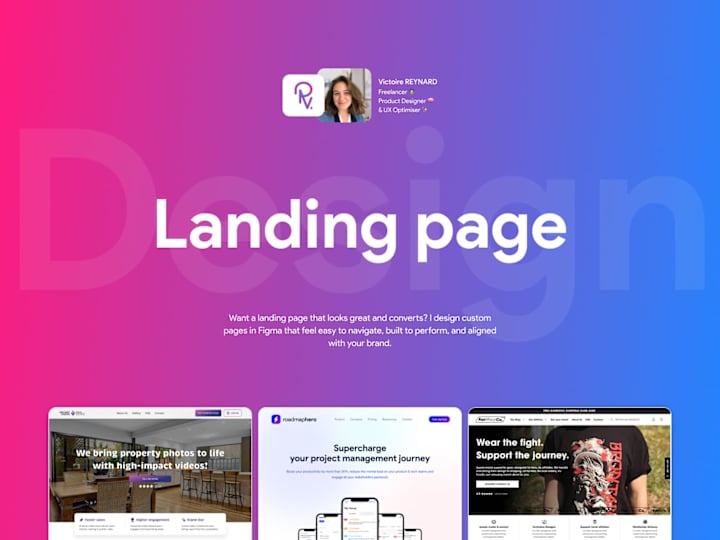 Cover image for I will craft a high converting Landing page • Figma