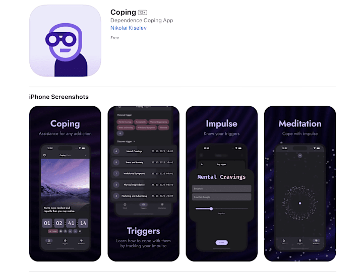 Cover image for Coping: Health & Wellness App