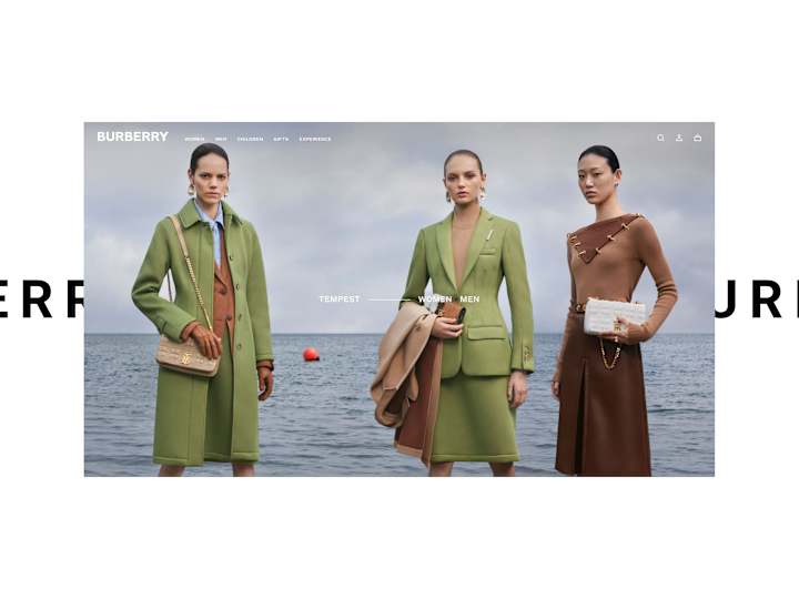 Cover image for Re-design of the Burberry website