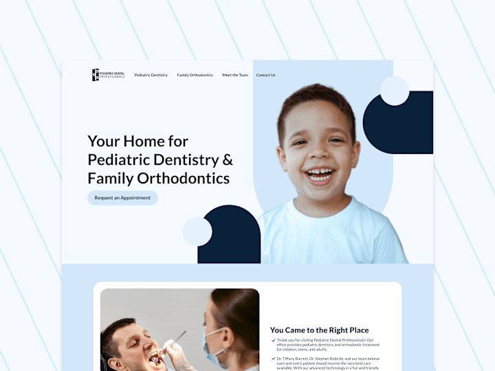 Cover image for Pediatric Dental Professionals Website Design