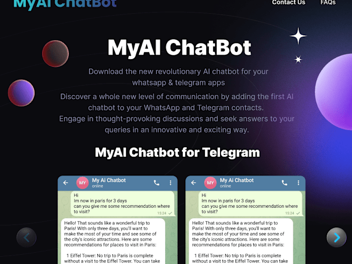 Cover image for UX design + Front-end Development of MyAI ChatBot