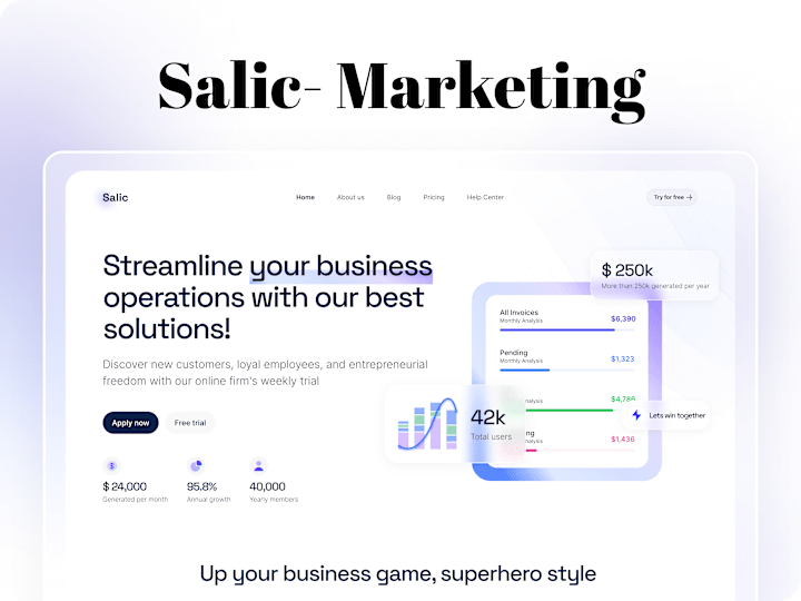 Cover image for Salic-Marketing Landing Page