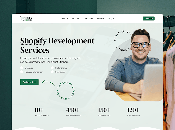 Cover image for Shopify Experts India - Landing Page Design