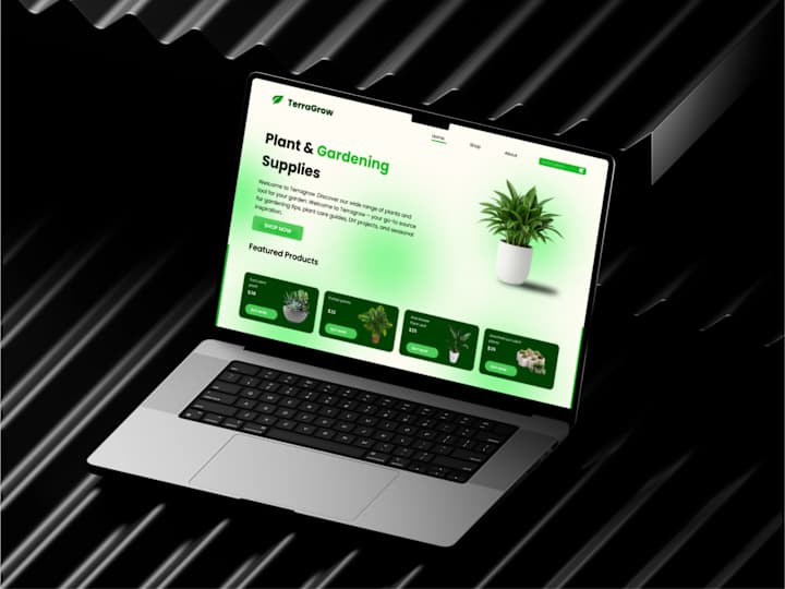 Cover image for TerraGrow  website ui Design