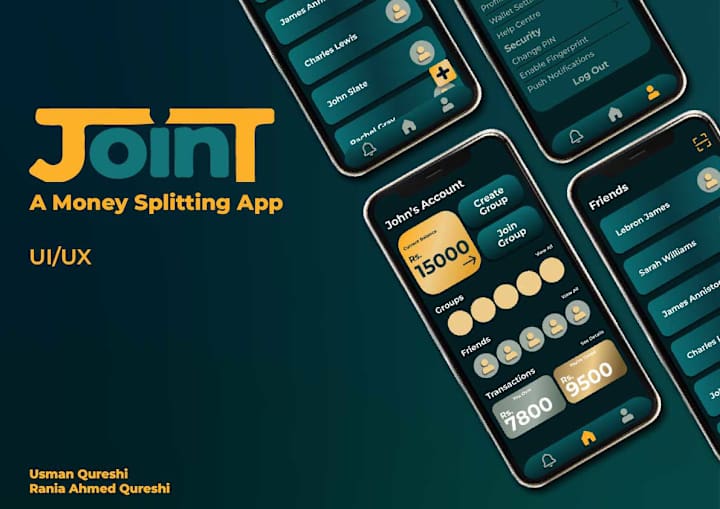 Cover image for Joint - Money Splitting App | UI Design 