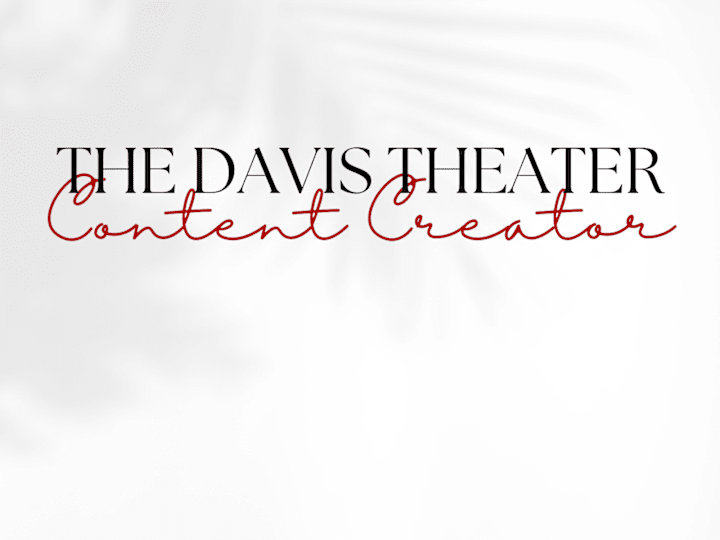 Cover image for The Davis Theater and Sojourn Restaurant