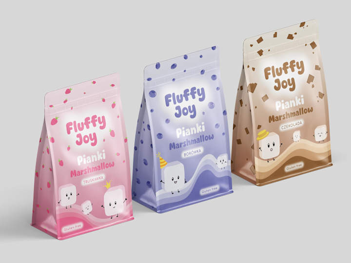 Cover image for Packaging Design for “Fluffy Joy” Marshmallows