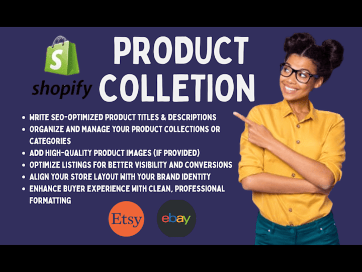 Cover image for I will customized your shopify etsy ebay product collection 