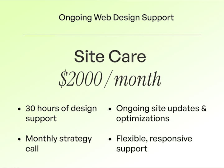 Cover image for Ongoing Web Design & Build Support ( Framer or Webflow )