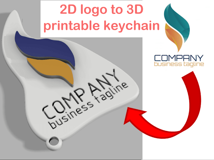 Cover image for I will turn your company logo into a 3D printable keychain