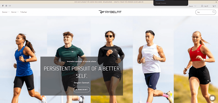 Cover image for Built a Shopofy Store for Rybelfit Sportwear