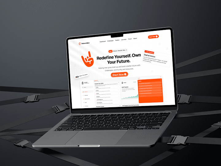 Cover image for RebootMen: Self-Improvement Platform UI/UX Design