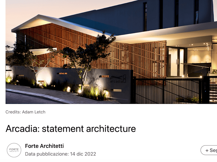 Cover image for Forte Architetti | Copywriting & Social Media Content (ENG)